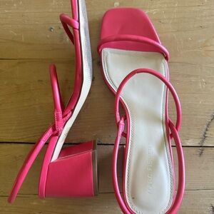Marc Fisher Pink Block Heel Sandals